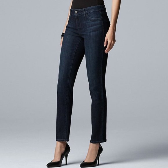 Simply Vera Vera Wang Straight Leg Jean 